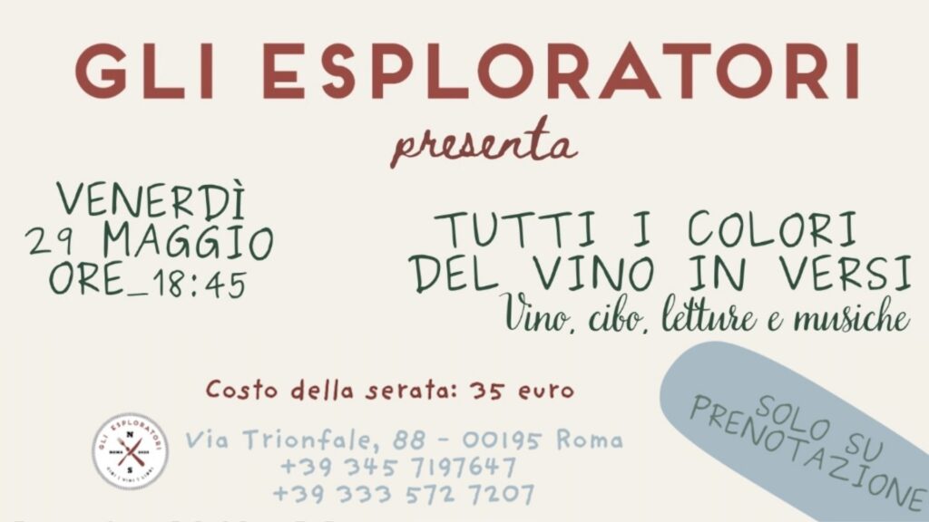 Tutti i colori del vino in versi, degustazione poetica